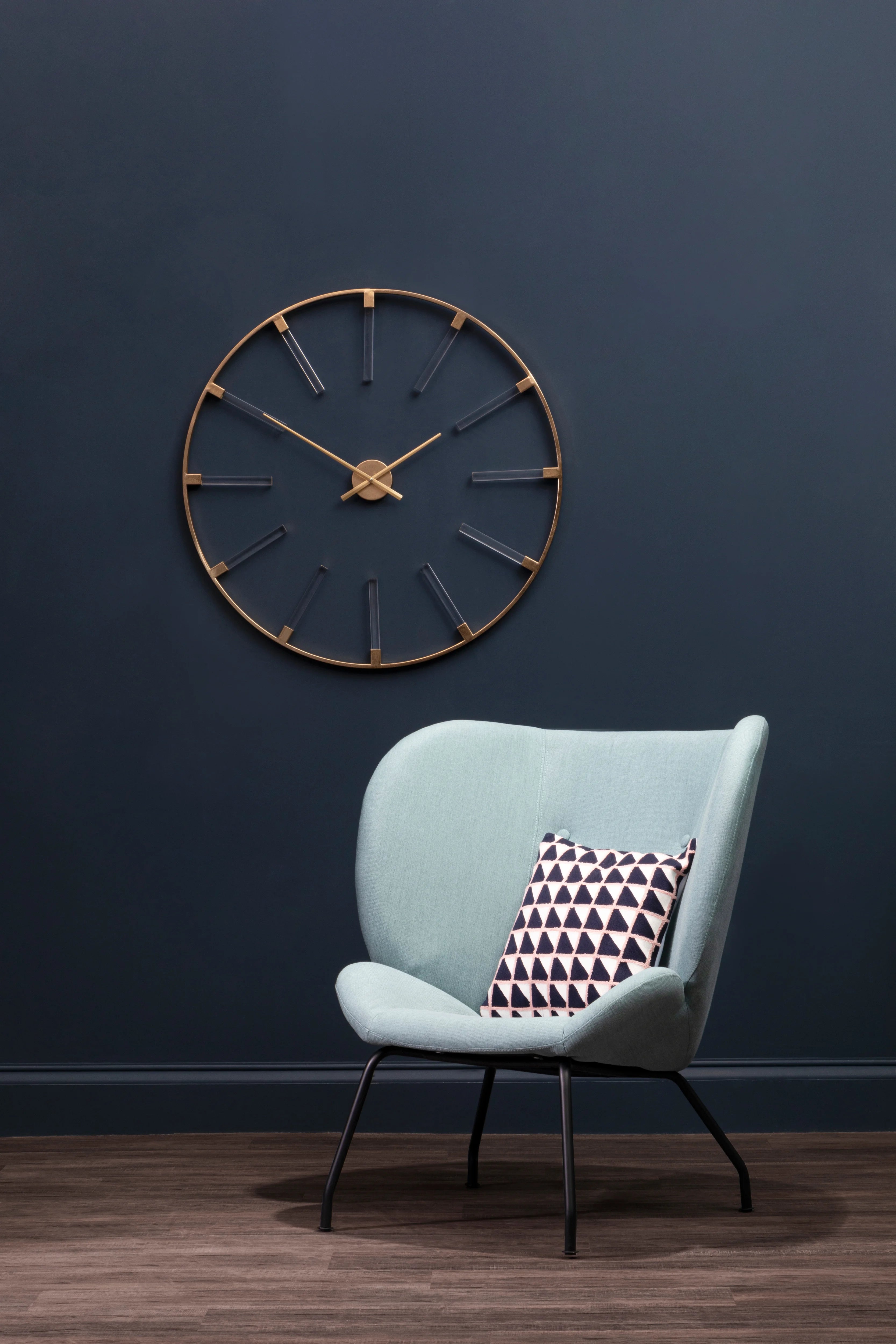 Hayley Gold Finish Spoke Wall Clock